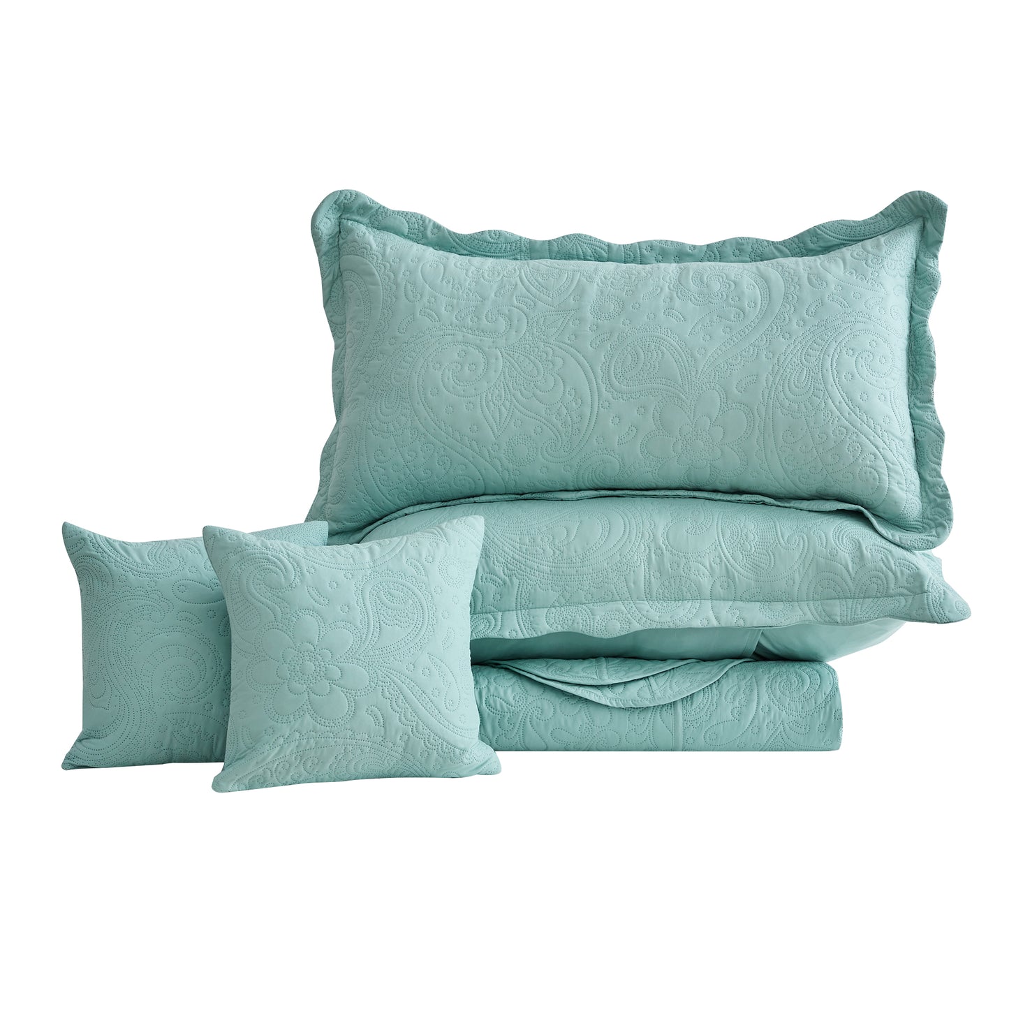 Blythease Oversized Bedspread Coverlet Set, Geometric Ultrasonic Quilted Bedding Cover