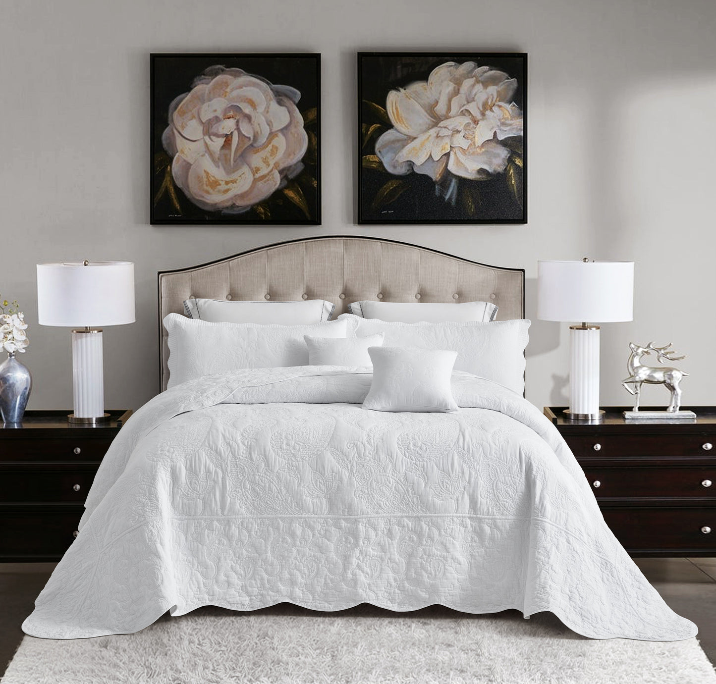 Blythease Oversized Cotton Bedspread Coverlet Set, Soft Lightweight Bedding Cover