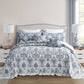 Blythease Jacquard Oversized Bedspread Set, Classic Damask Bedding Cover