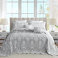 Blythease Jacquard Oversized Bedspread Set, Classic Damask Bedding Cover