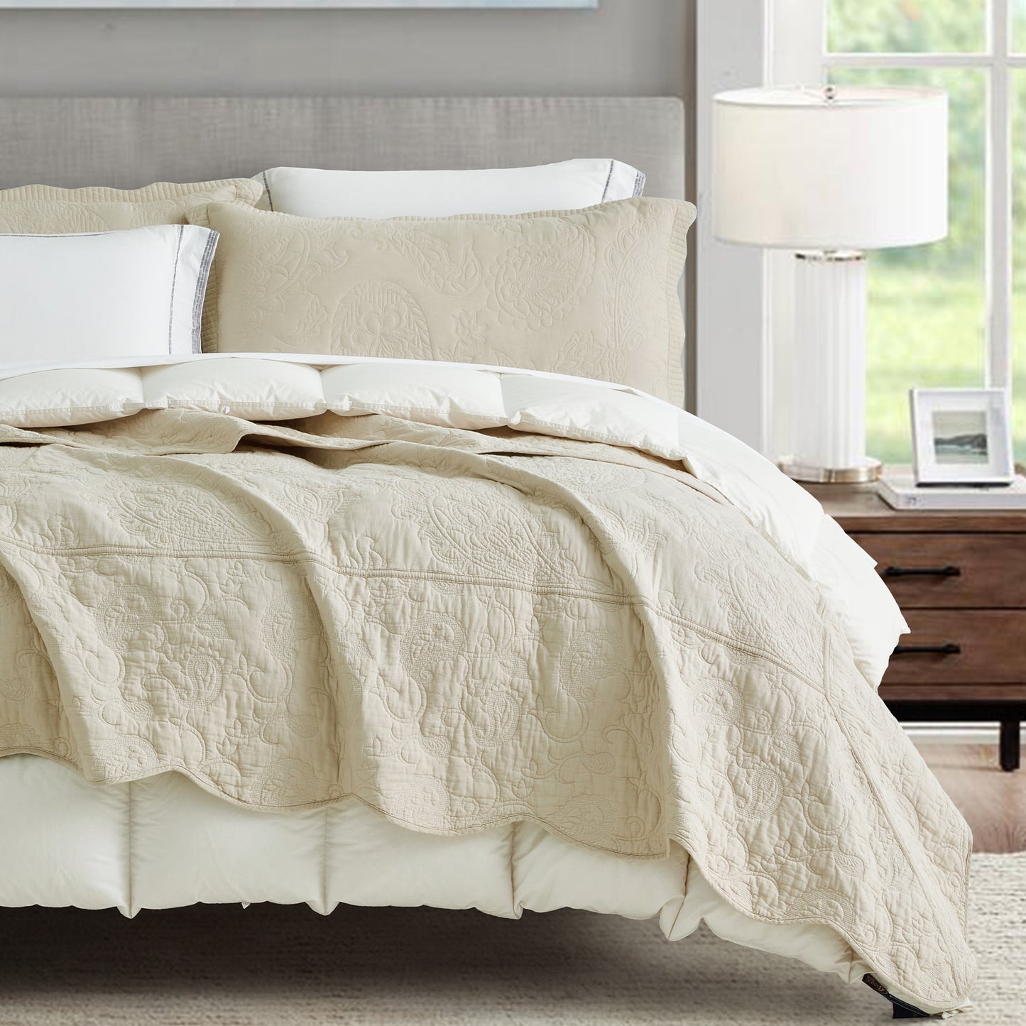 Blythease Oversized Cotton Bedspread Coverlet Set, Soft Lightweight Bedding Cover
