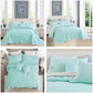 HZ & HY Stitched Paisley Oversized Bedspread Coverlet Set, Lightweight Reversible Bedding Cover