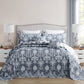 Blythease Jacquard Oversized Bedspread Set, Classic Damask Bedding Cover
