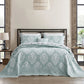 HZ & HY Jacquard Matelasse Oversized Bedspread Set, Classic Damask Reversible Bedding Cover