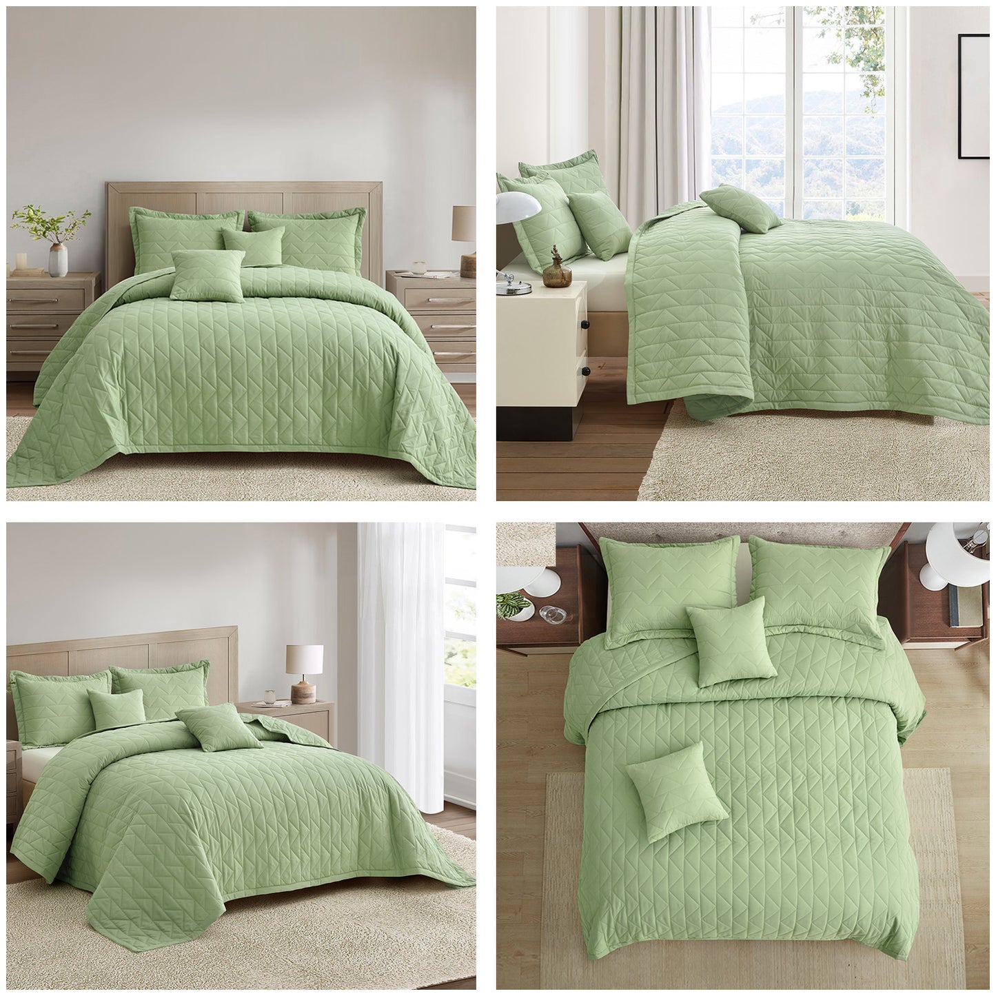 Blythease Oversized Bedspread Coverlet Set, Clean Diamond Quilted Bedding Cover