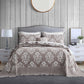 HZ & HY Jacquard Matelasse Oversized Bedspread Set, Classic Damask Reversible Bedding Cover