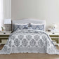 HZ & HY Jacquard Matelasse Oversized Bedspread Set, Classic Damask Reversible Bedding Cover