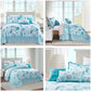 HZ & HY Coastal Oversized Bedspread Coverlet Set, Beach Nautical Lightweight Reversible 6 Piece Bedding Cover