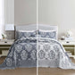 HZ & HY Jacquard Matelasse Oversized Bedspread Set, Classic Damask Reversible Bedding Cover