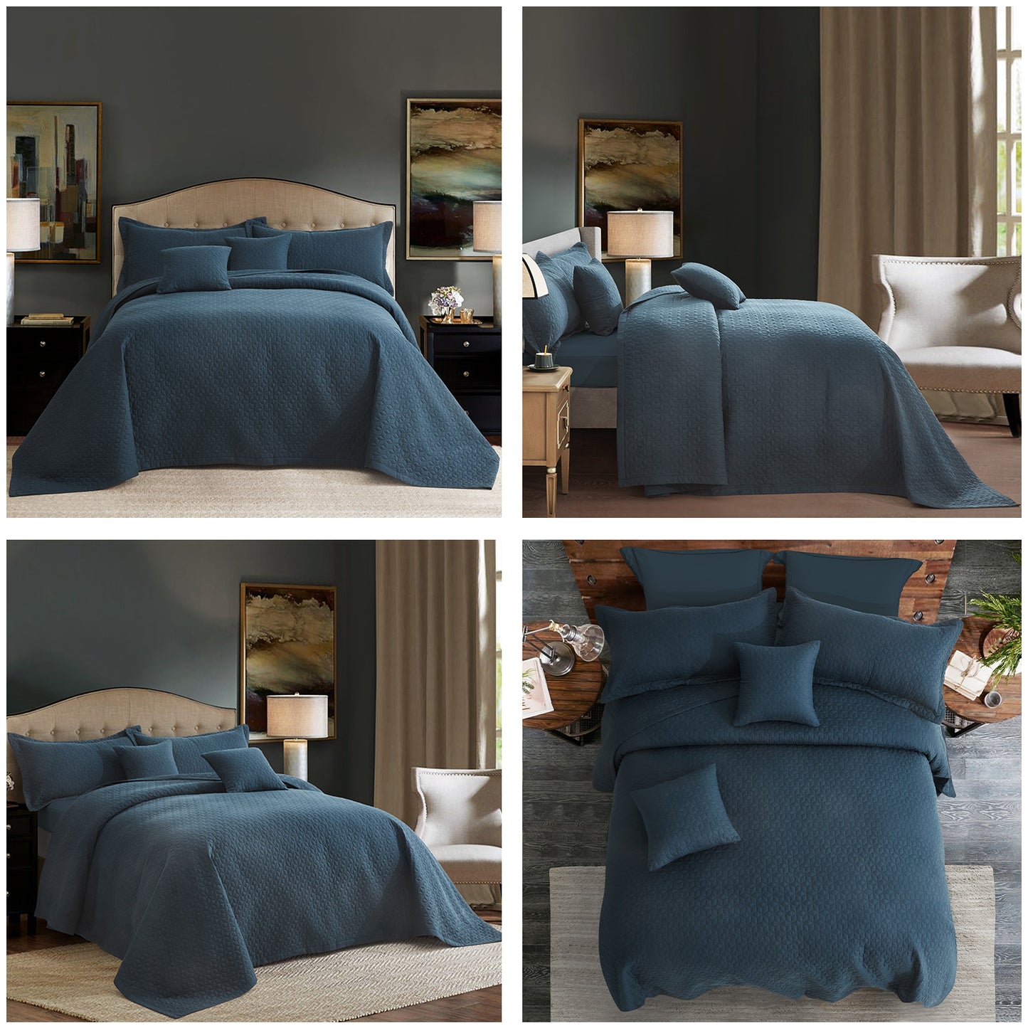 Blythease Oversized Bedspread Coverlet Set, Elegant Paisley Bedding Cover