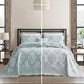 HZ & HY Jacquard Matelasse Oversized Bedspread Set, Classic Damask Reversible Bedding Cover