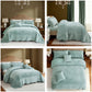Blythease Oversized Velvet Bedspread Coverlet Set, Diamond Quilted Reversible 5 Piece Bedding Cover
