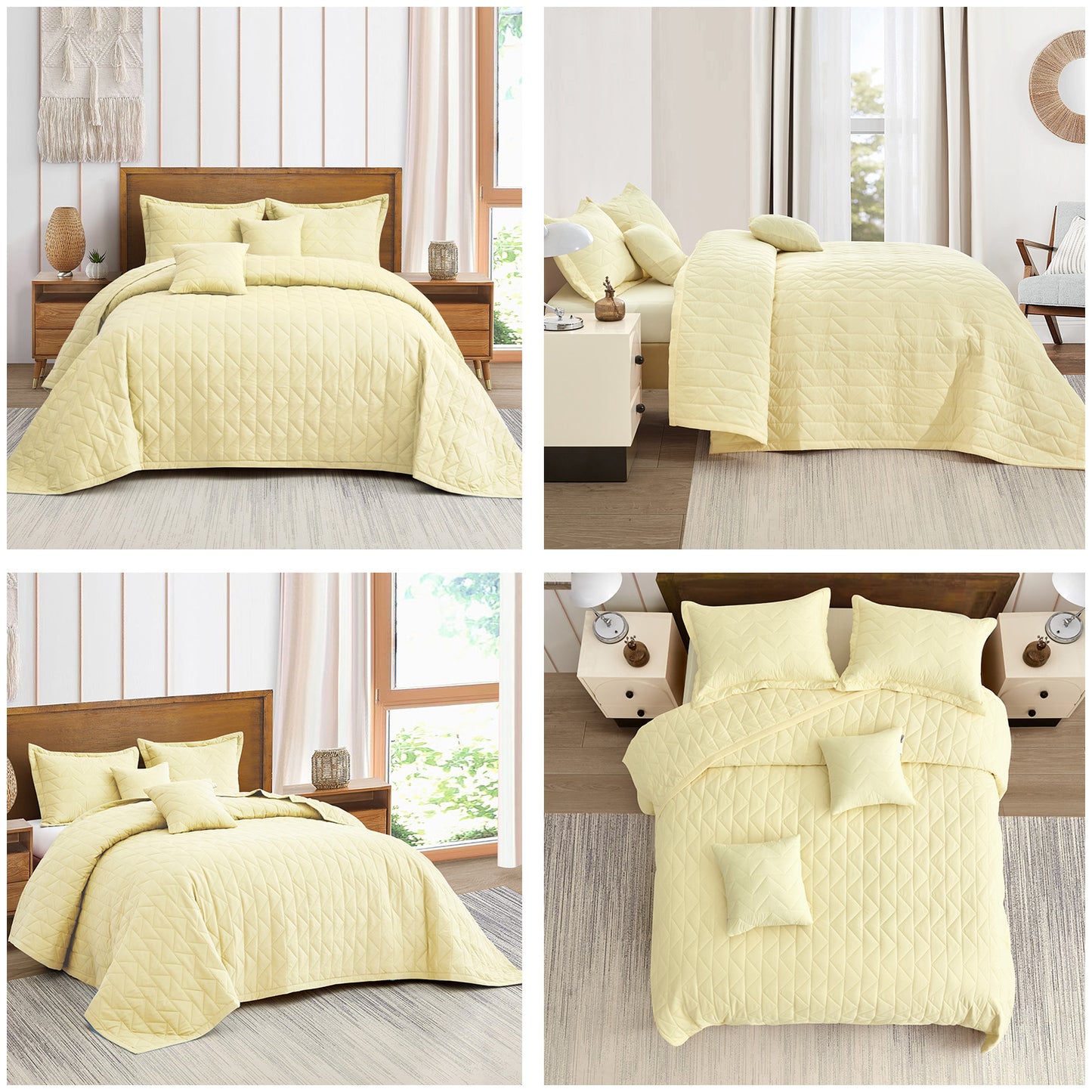 Blythease Oversized Bedspread Coverlet Set, Clean Diamond Quilted Bedding Cover