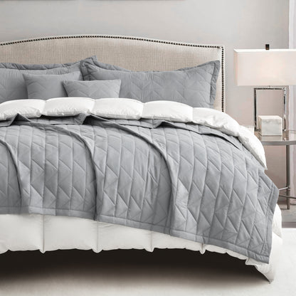 Blythease Oversized Bedspread Coverlet Set, Clean Diamond Quilted Bedding Cover