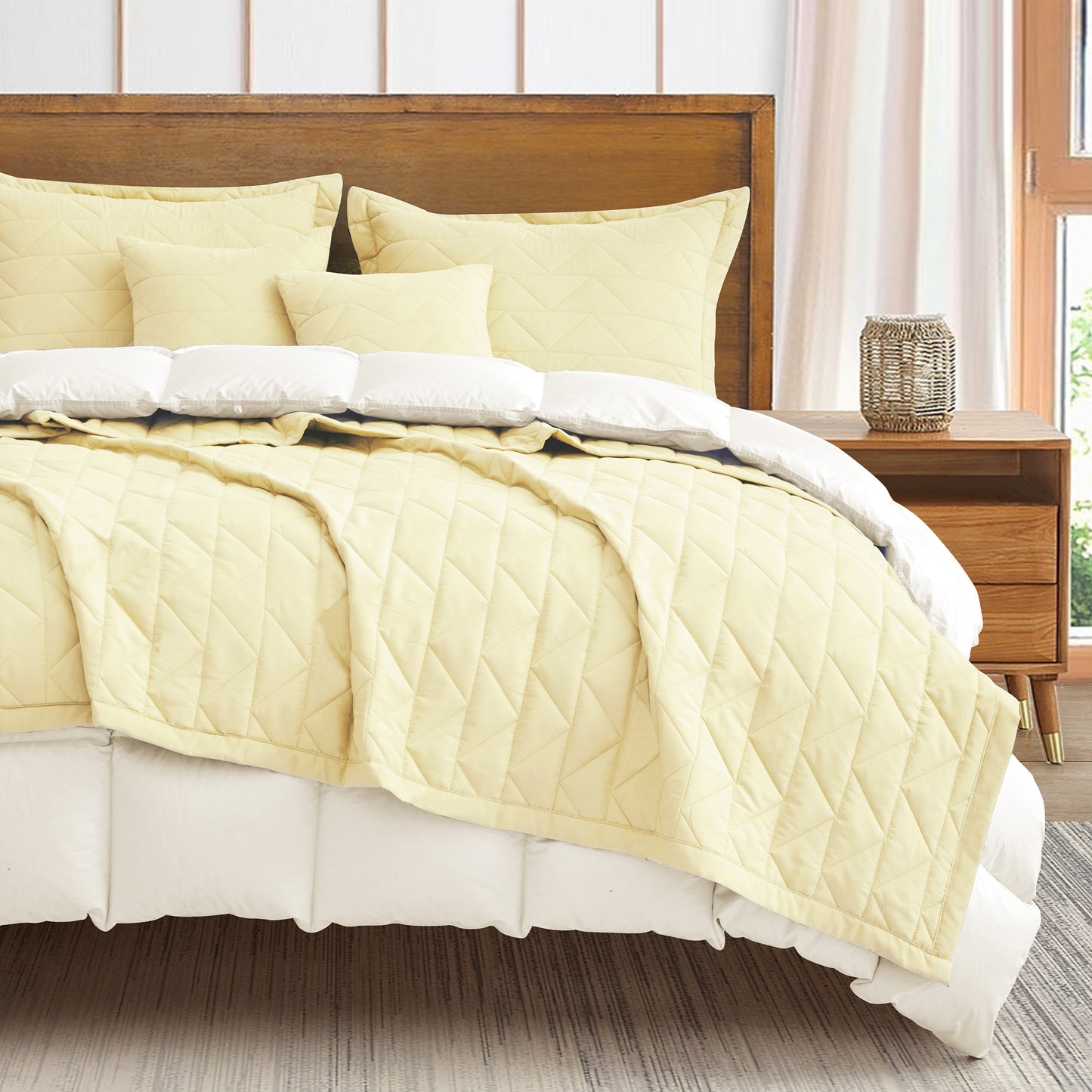 Blythease Oversized Bedspread Coverlet Set, Clean Diamond Quilted Bedding Cover