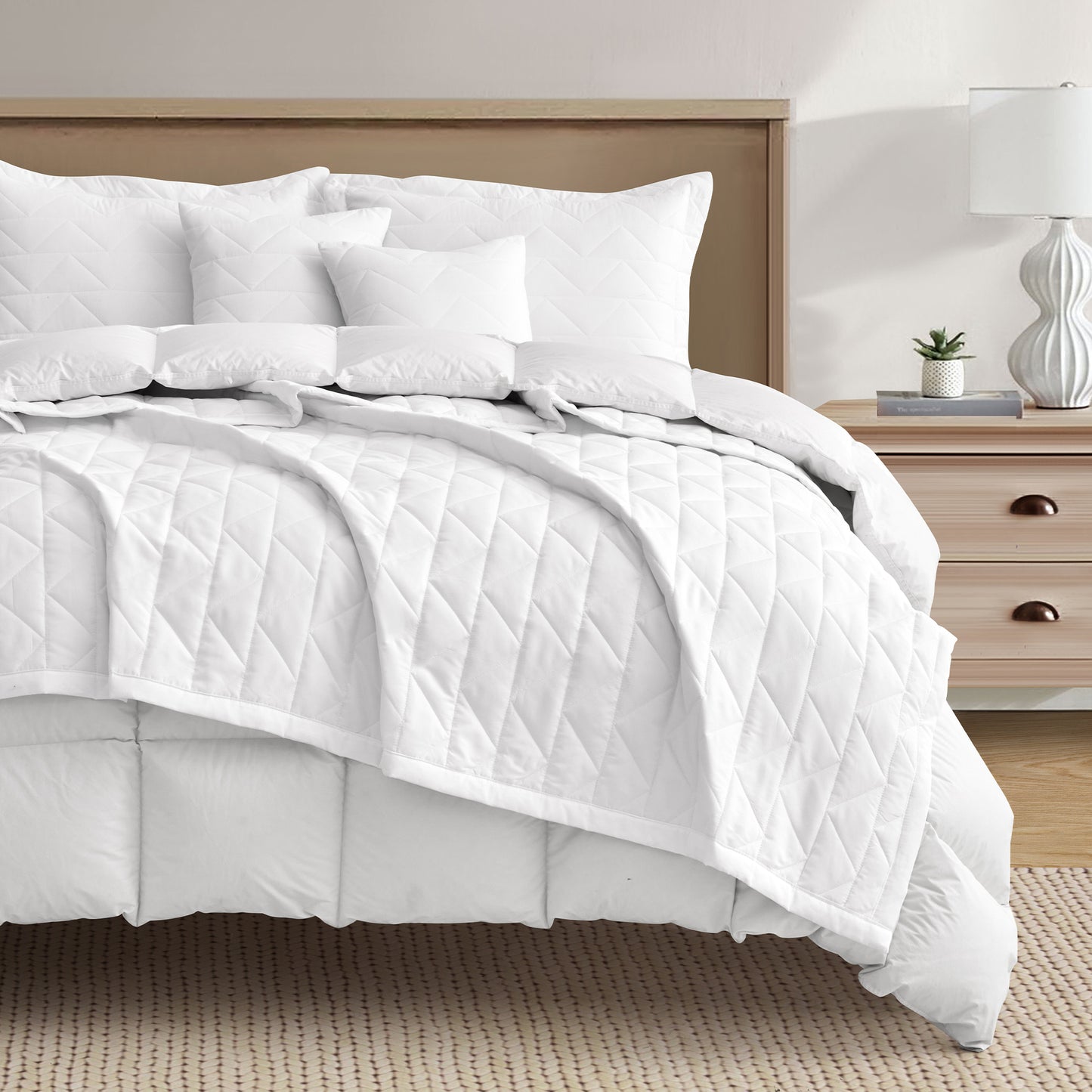 Blythease Oversized Bedspread Coverlet Set, Clean Diamond Quilted Bedding Cover