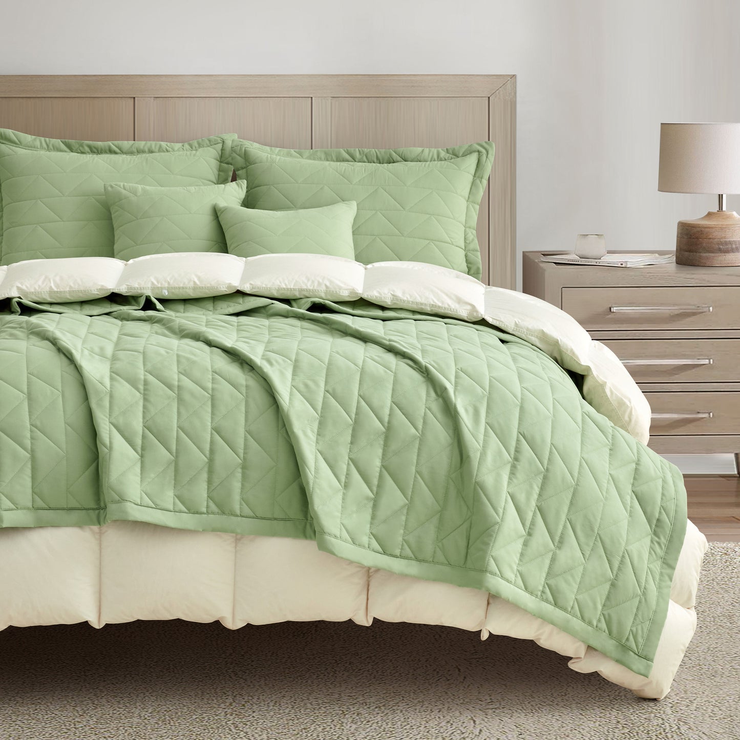 Blythease Oversized Bedspread Coverlet Set, Clean Diamond Quilted Bedding Cover