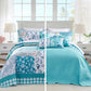 HZ & HY Coastal Oversized Bedspread Coverlet Set, Beach Nautical Lightweight Reversible 6 Piece Bedding Cover