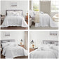 Blythease Oversized Bedspread Coverlet Set, Geometric Ultrasonic Quilted Bedding Cover