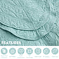 Blythease Oversized Bedspread Coverlet Set, Geometric Ultrasonic Quilted Bedding Cover