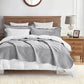 Blythease Oversized Velvet Bedspread Coverlet Set, Diamond Quilted Reversible 5 Piece Bedding Cover