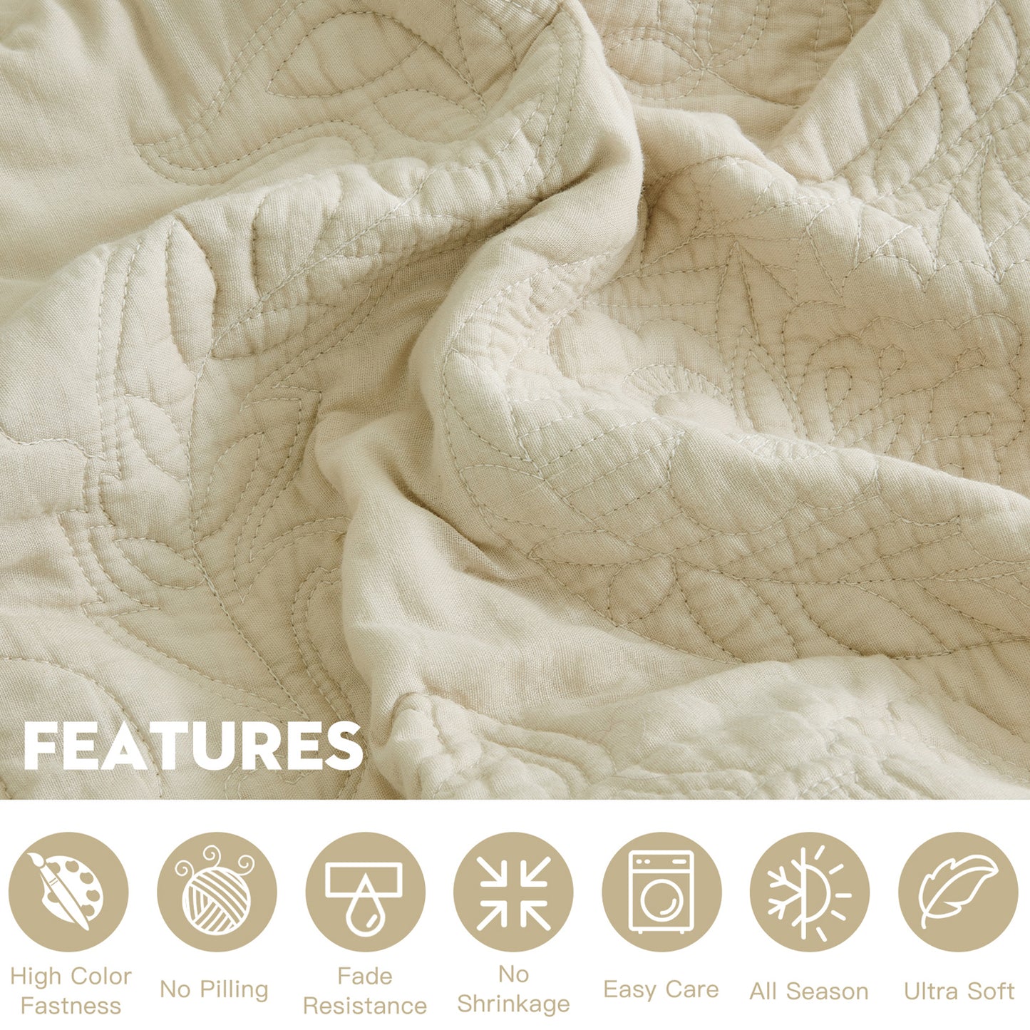 Blythease Oversized Cotton Bedspread Coverlet Set, Soft Lightweight Bedding Cover