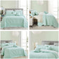 Blythease Oversized Bedspread Coverlet Set, Geometric Ultrasonic Quilted Bedding Cover